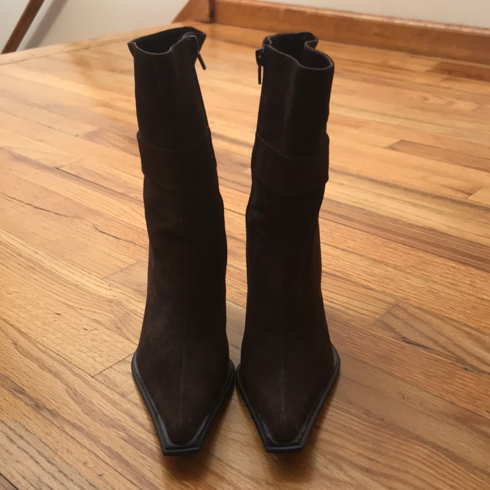 Brown Suede Boots.